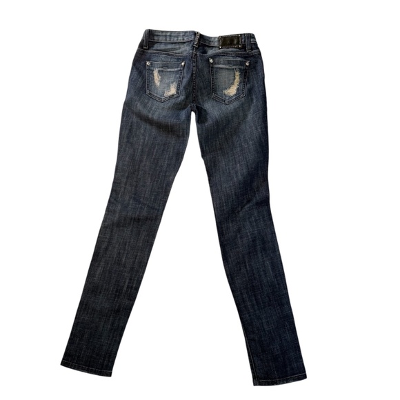 Guess by Marciano Jeans Women’s sequined and rip design, indigo distress 26 - Picture 2 of 11